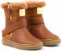 Giuseppe Zanotti Alec leren sneeuwlaarzen Bruin - Thumbnail 1