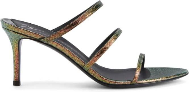 Giuseppe Zanotti Alimha 70mm leren sandalen Groen