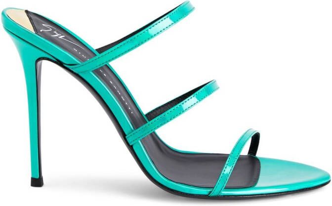 Giuseppe Zanotti Alimha leren sandalen Groen