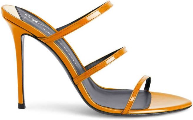 Giuseppe Zanotti Alimha leren sandalen Oranje