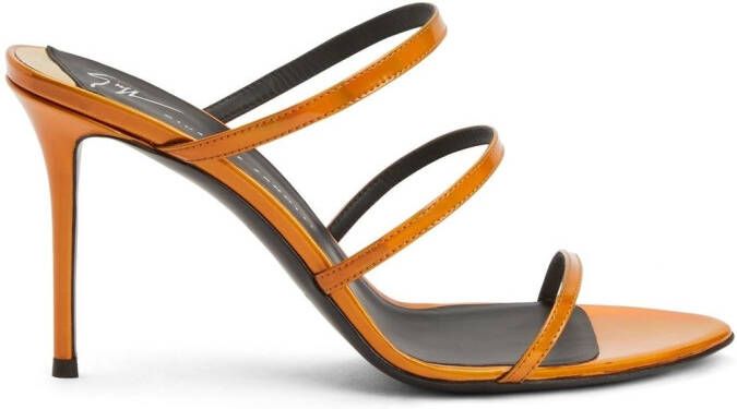 Giuseppe Zanotti Alimha leren sandalen Oranje