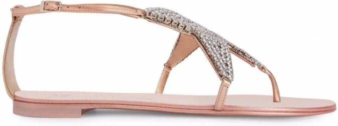 Giuseppe Zanotti Almathea sandalen met sterpatch Roze