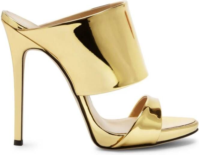 Giuseppe Zanotti Andrea sandalen met hoge hak Goud