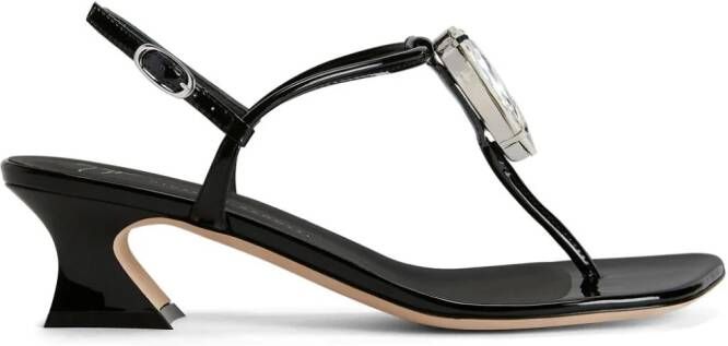 Giuseppe Zanotti Anthonia sandalen met vierkante neus Zwart