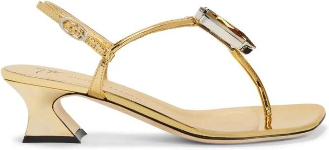 Giuseppe Zanotti Anthonia sandalen verfraaid met stras Goud