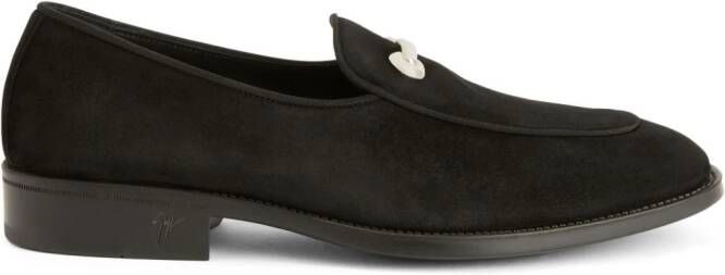 Giuseppe Zanotti Archibald suède loafers Zwart