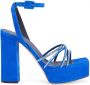 Giuseppe Zanotti Arhama sandalen met plateauzool Blauw - Thumbnail 1