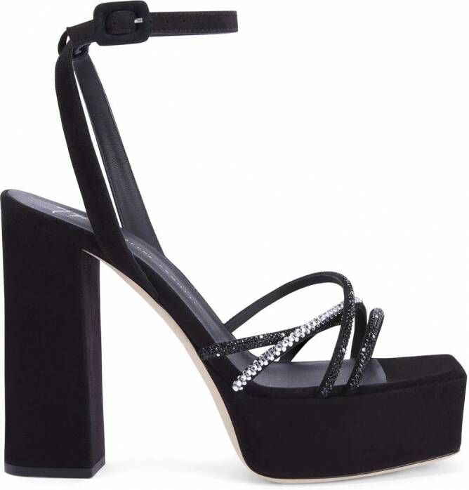 Giuseppe Zanotti Arhama sandalen met plateauzool Zwart