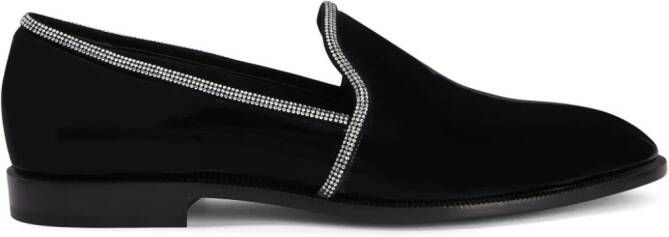 Giuseppe Zanotti Ariees loafers verfraaid met kristallen Zwart