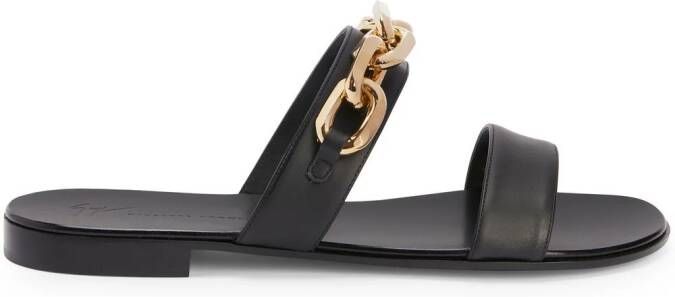 Giuseppe Zanotti Aubert sandalen met ketting Zwart