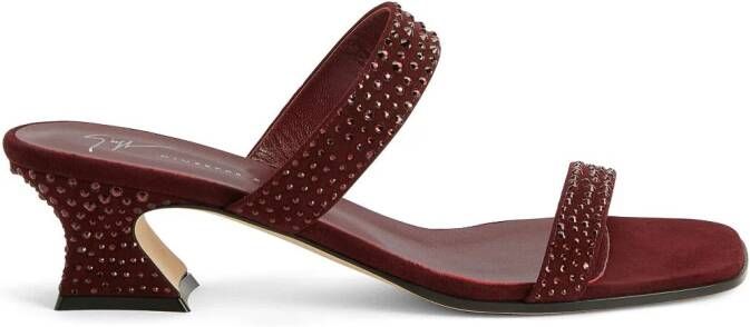 Giuseppe Zanotti Aude sandalen met stras Rood