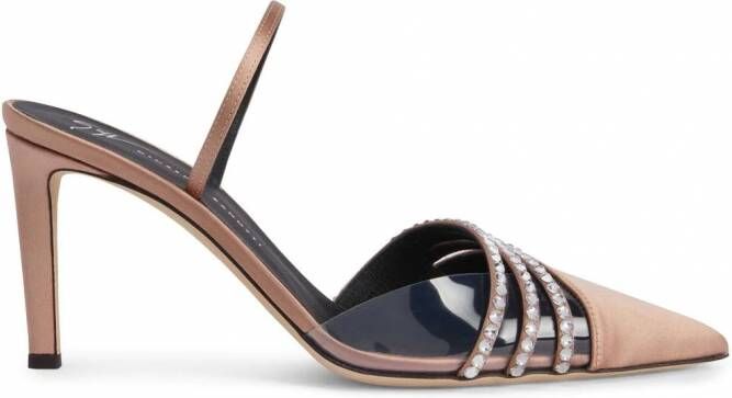Giuseppe Zanotti Audrine satijnen pumps Roze