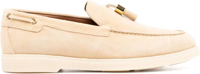 Giuseppe Zanotti Avela suède loafers met kwastje Beige