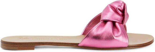 Giuseppe Zanotti Aycha sandalen met knoopdetail Roze