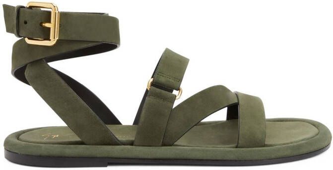 Giuseppe Zanotti Aymon sandalen met gesp Groen