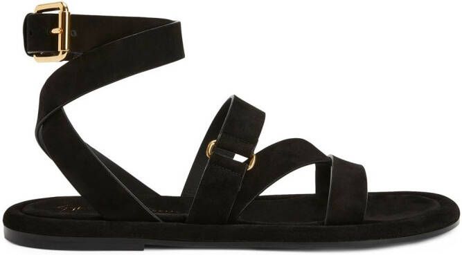 Giuseppe Zanotti Aymon sandalen met gesp Zwart