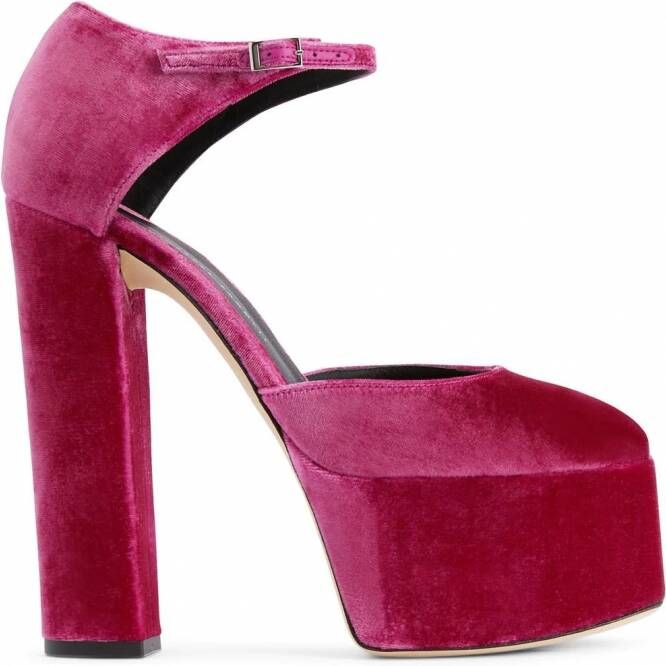 Giuseppe Zanotti Bebe fluwelen pumps Roze