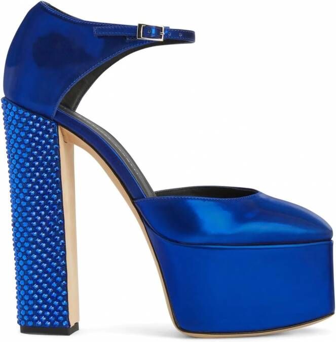 Giuseppe Zanotti Bebe Pixel pumps met plateauzool Blauw