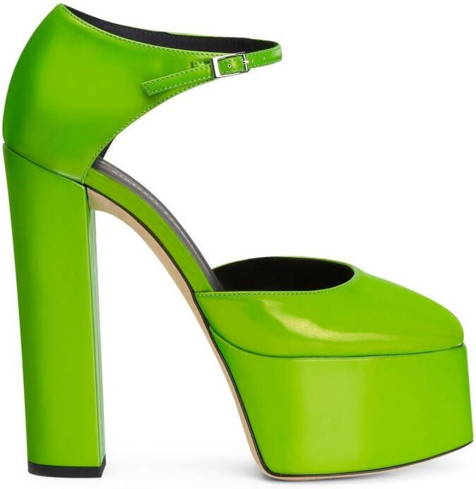 Giuseppe Zanotti Bebe pumps met plateauzool Groen