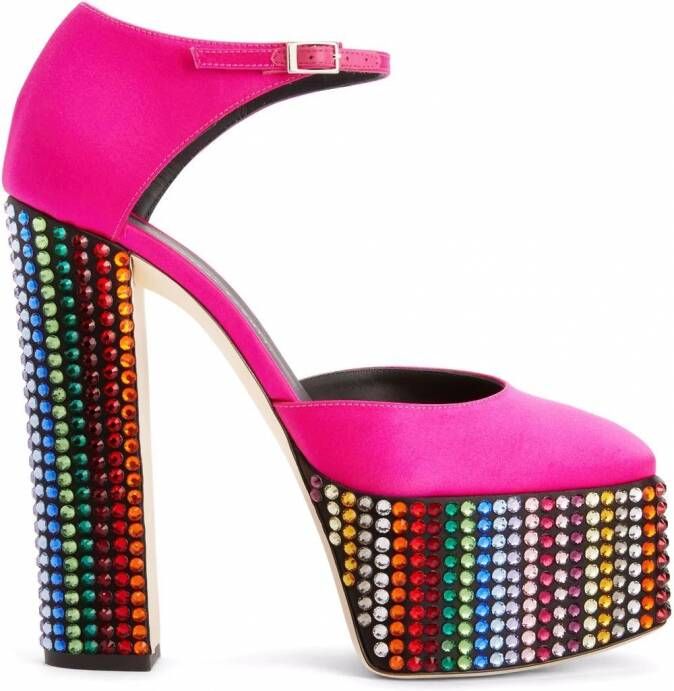 Giuseppe Zanotti Bebe sandalen met plateauzool Roze