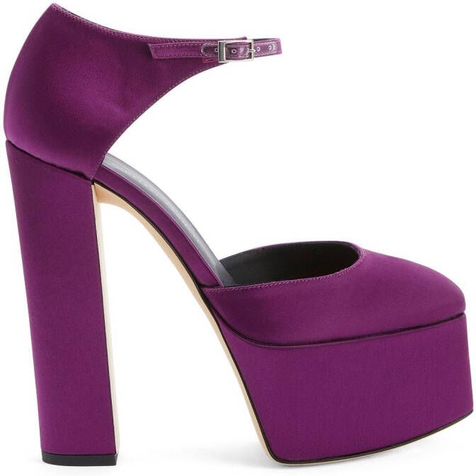 Giuseppe Zanotti Bebe satijnen pumps Paars