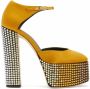 Giuseppe Zanotti Bebe Strass pumps met plateauzool Geel - Thumbnail 1