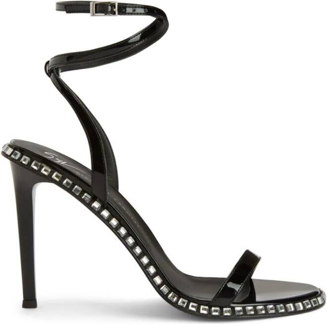 Giuseppe Zanotti Bellatriks sandalen met stras Zwart