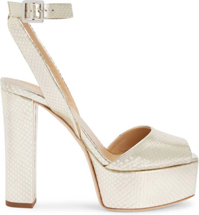 Giuseppe Zanotti Blis python-print sandalen Goud