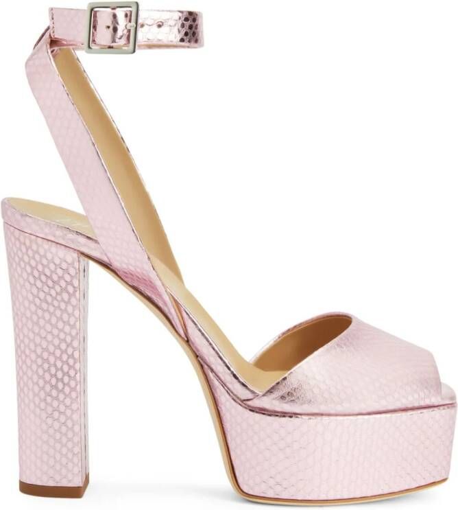 Giuseppe Zanotti Betty sandalen met plateauzool Roze