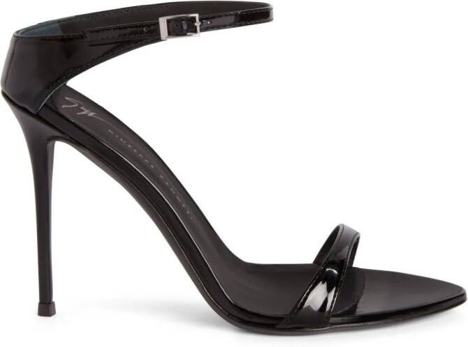 Giuseppe Zanotti Beverlee leren sandalen 105 mm Zwart