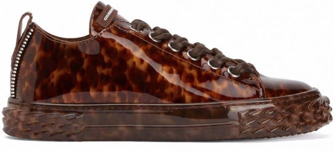 Giuseppe Zanotti Blabber leren sneakers Bruin