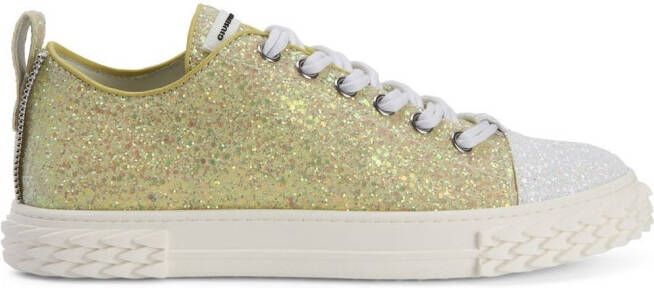 Giuseppe Zanotti Blabber sneakers met glitter Geel