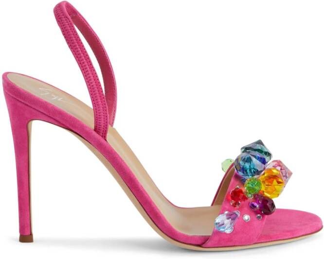 Giuseppe Zanotti Blinda suède sandalen Roze