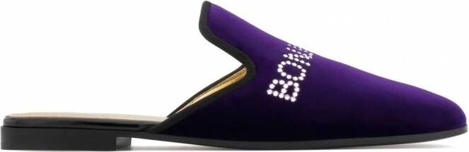 Giuseppe Zanotti Bonjour Nuit fluwelen loafers Paars