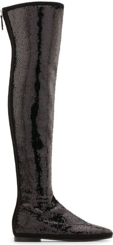 Giuseppe Zanotti Candle laarzen verfraaid met pailletten Zwart