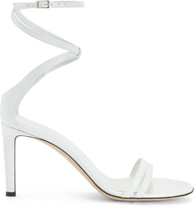 Giuseppe Zanotti Catia leren sandalen Wit