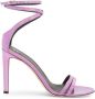 Giuseppe Zanotti Catia leren sandalen Paars - Thumbnail 1