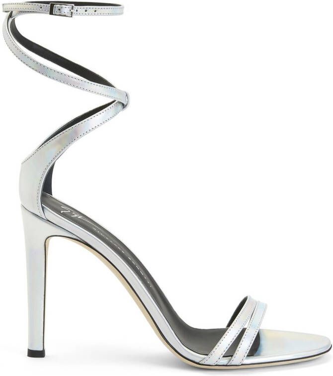 Giuseppe Zanotti Catia sandalen met bandjes Zilver