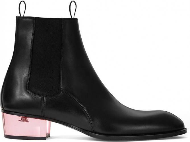Giuseppe Zanotti Chelsea laarzen met doorzichtige hak Zwart - Schoenen.nl