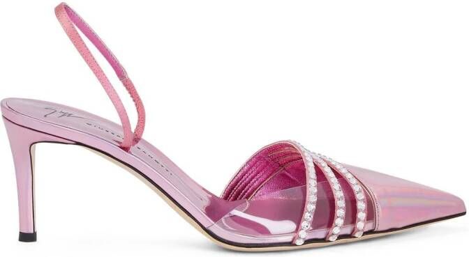 Giuseppe Zanotti Claralie pumps verfraaid met stras Roze