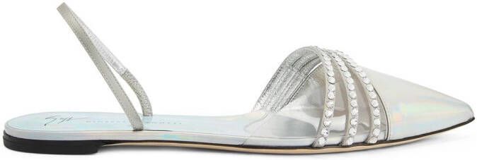 Giuseppe Zanotti Claralie slingback sandalen Zilver