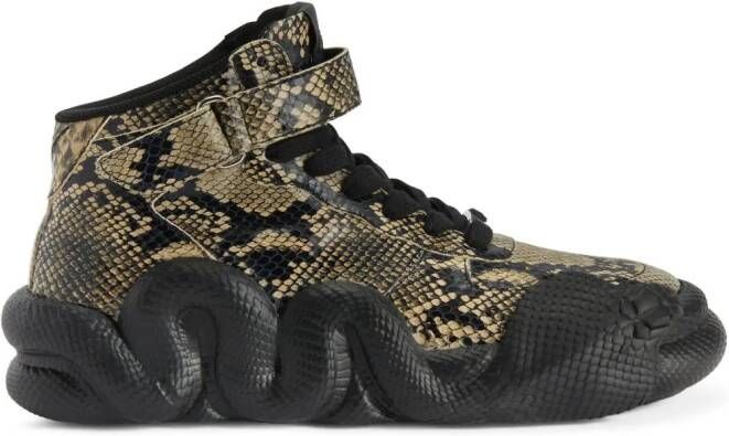 Giuseppe Zanotti Cobras sneakers met slangenleer-effect Zwart