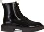 Giuseppe Zanotti Combat boots met veters heren KalfsLeer(gegranuleerde bovenkant ) leer rubber 41 Zwart - Thumbnail 1