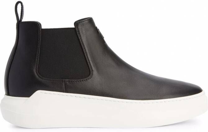 Giuseppe Zanotti Conley leren enkellaarzen Zwart