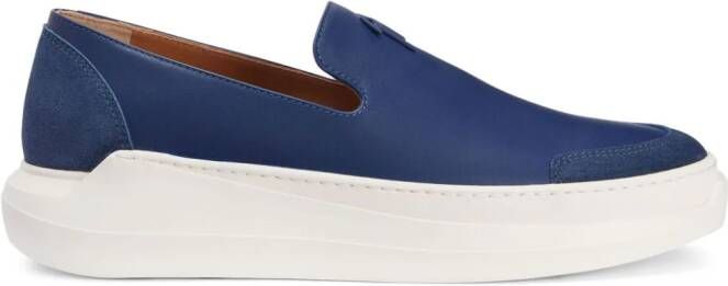 Giuseppe Zanotti Conley leren loafers Blauw