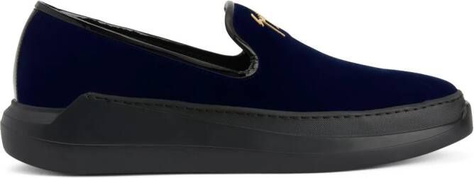 Giuseppe Zanotti Conley loafers met logoplakkaat Blauw