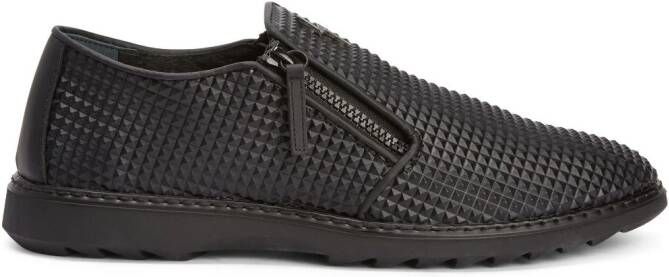 Giuseppe Zanotti Cooper leren loafers Zwart