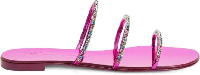 Giuseppe Zanotti Dark Colorfu verfraaide sandalen Roze