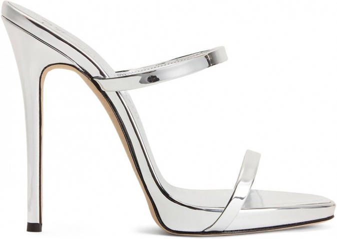 Giuseppe Zanotti Darsey metallic sandalen Zilver