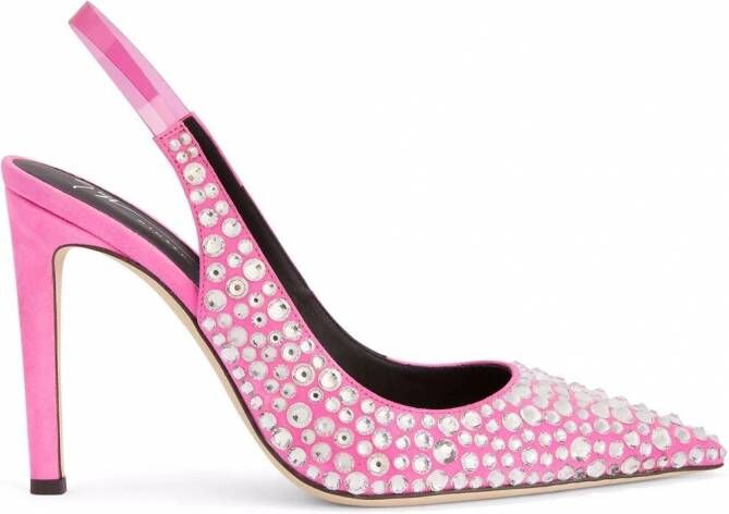 Giuseppe Zanotti Diorite pumps verfraaid met kristallen Roze